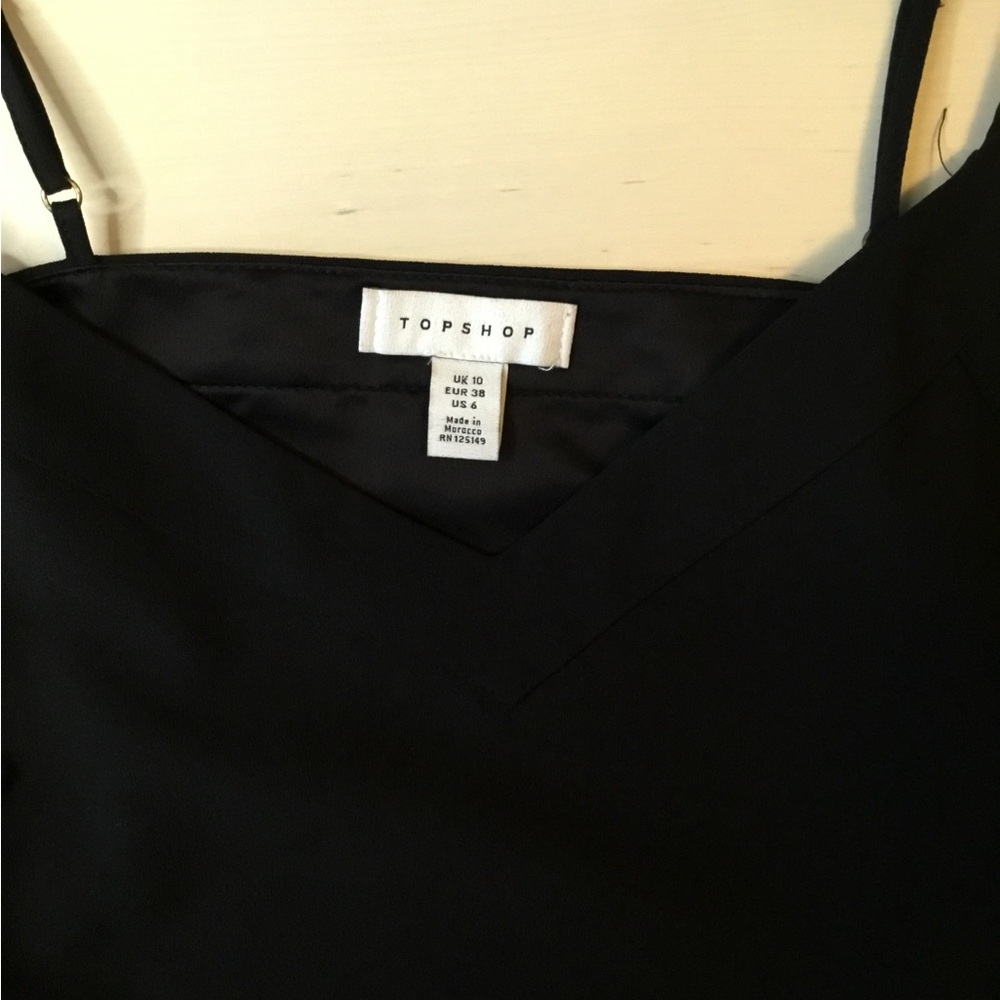 Topshop Elegant Black V-Neck Dress